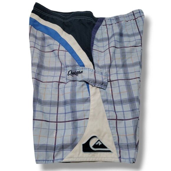 Y2K Quiksilver Shorts Size 42 W42"xL10" Board Shorts Swimming Trunks Embroidered - Picture 4 of 9